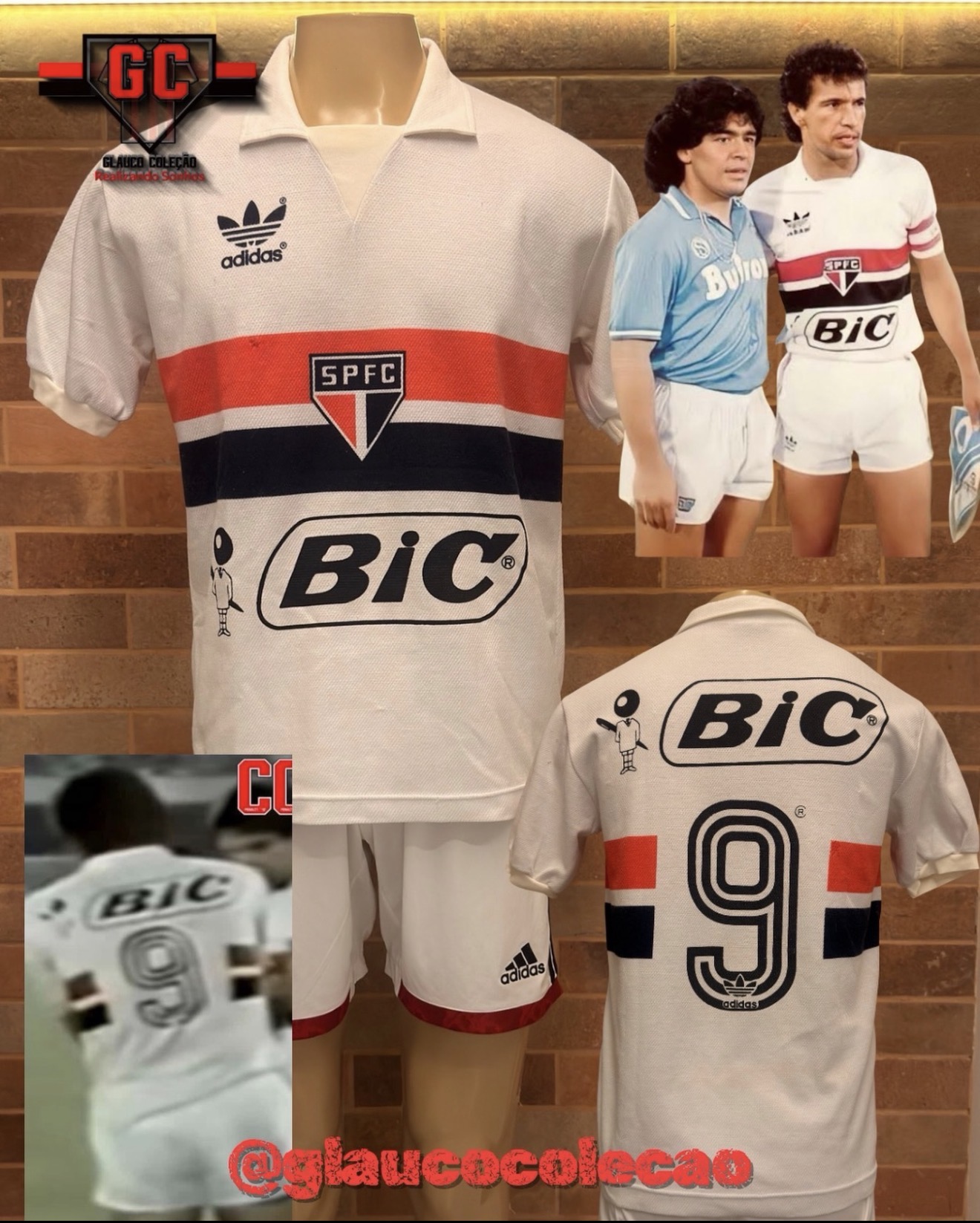 CAMISA SÃO PAULO FC 1987 -🇾🇪CARECA🇾🇪 - ⚽️DE JOGO⚽️ - TAMANHO G - BOM ESTADO