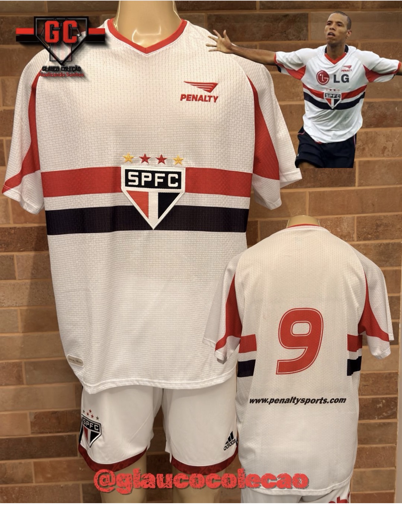 CAMISA SÃO PAULO FC 2002 -🇾🇪LUIS FABIANO🇾🇪 - TAMANHO G - 🏷️ÓTIMO ESTADO🏷️