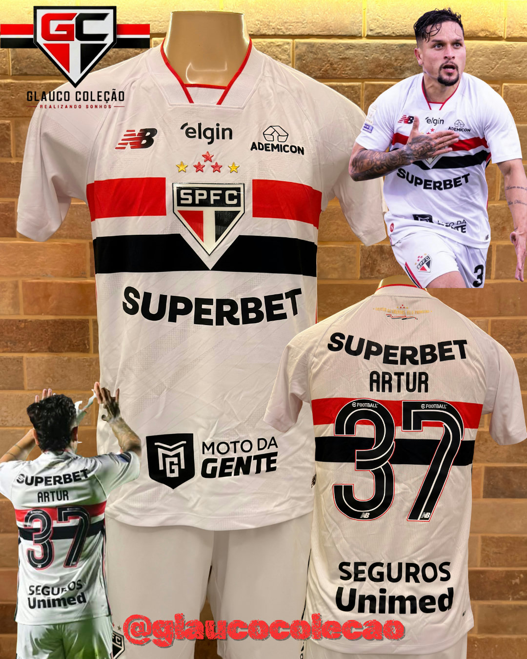 CAMISA SÃO PAULO FC 2026 -🇾🇪ARTHUR🇾🇪 - TAMANHO M - ⚽️PREPARADA PARA JOGO⚽️ 🏷️EXCELENTE ESTADO🏷️