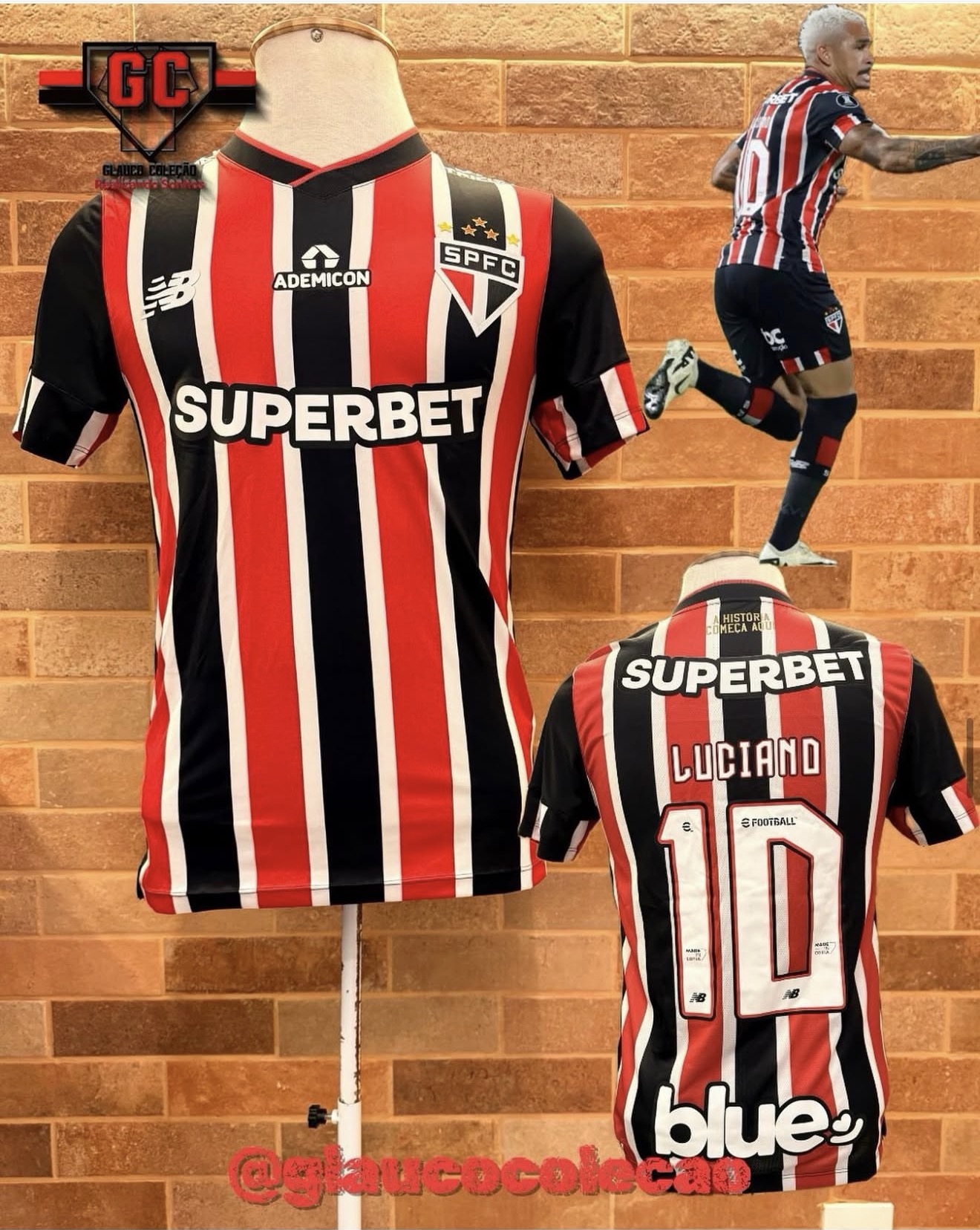 CAMISA SÃO PAULO FC 2024/25 -🇾🇪LUCIANO🇾🇪 - TAMANHO P - ⚽️DE JOGO⚽️ 🏷️ÓTIMO ESTADO🏷️