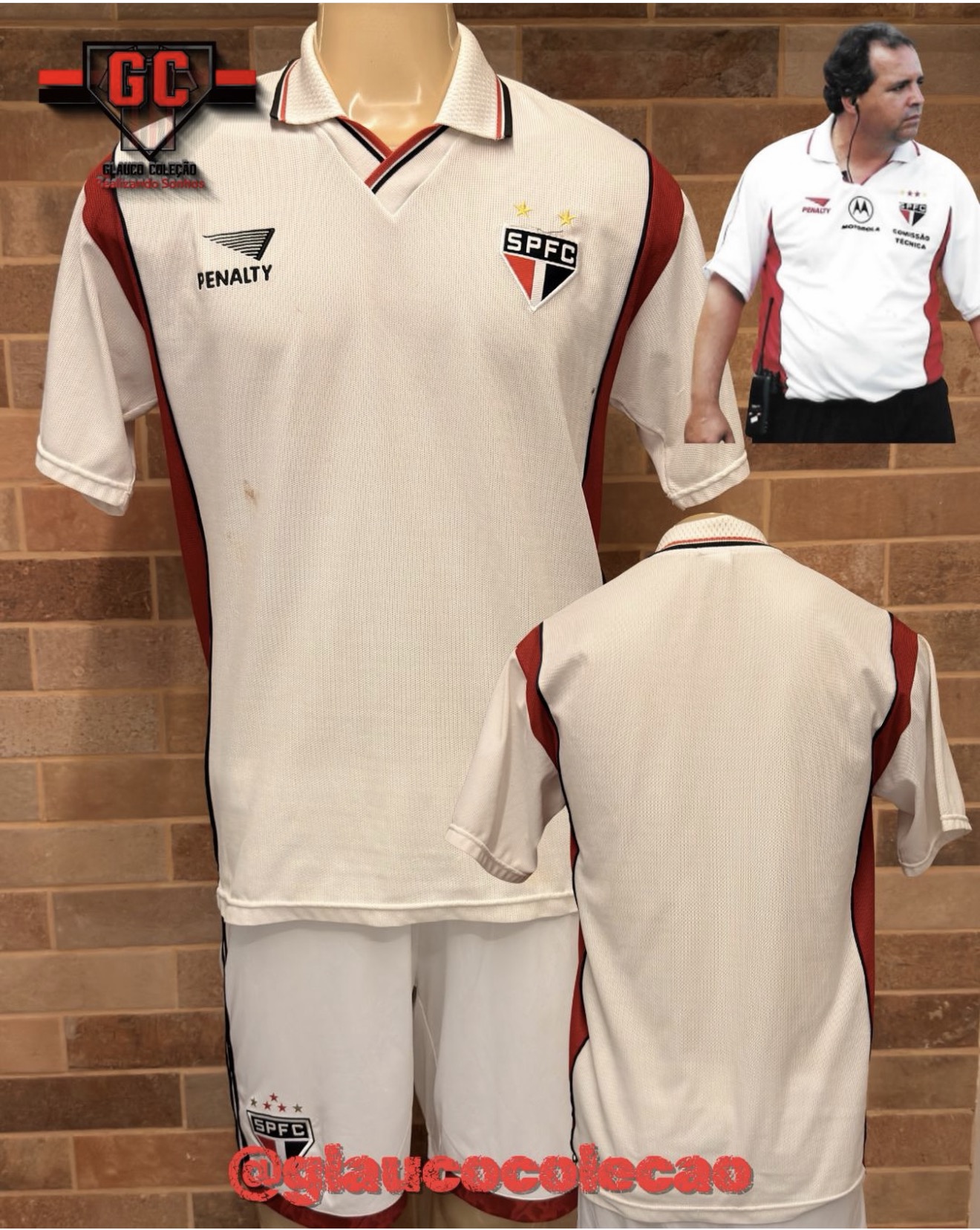 CAMISA COMISSÃO TÉCNICA SÃO PAULO FC 2001 -🇾🇪VADÃO🇾🇪 - TAMANHO M - 🏷️ÓTIMO ESTADO🏷️