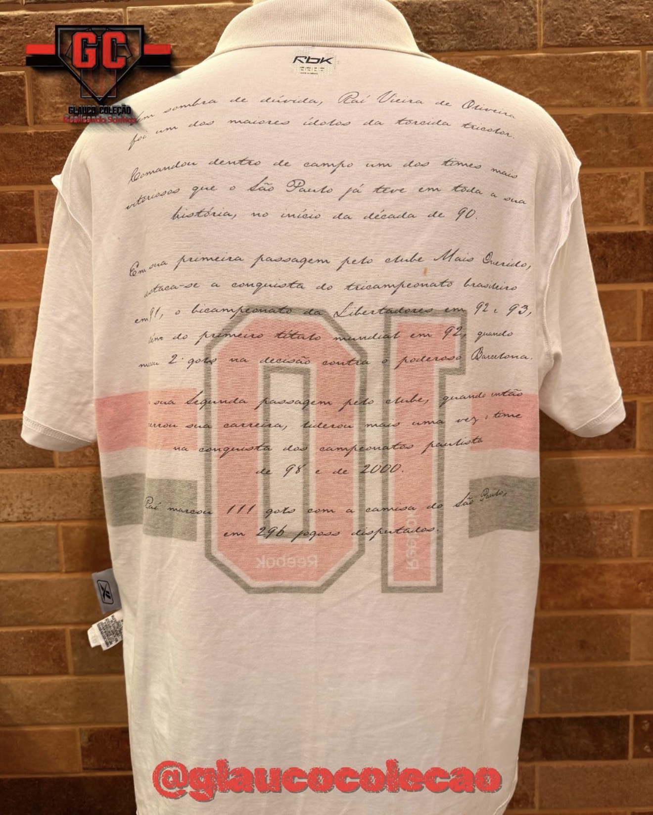 CAMISA SÃO PAULO FC RETRÔ REEBOK 1992 -🇾🇪RAÍ🇾🇪  - TAMANHO 3G -  ÓTIMO ESTADO - 🏷️NA ETIQUETA 🏷️