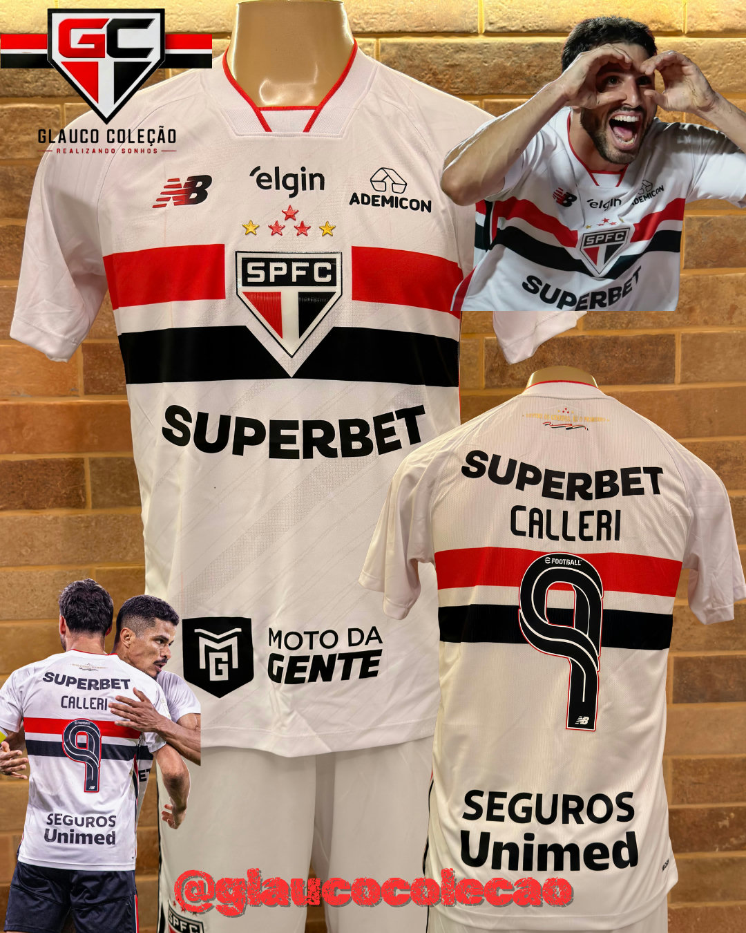 CAMISA SÃO PAULO FC 2026 -🇾🇪CALLERI🇾🇪 - TAMANHO M - ⚽️PREPARADA PARA JOGO⚽️ 🏷️EXCELENTE ESTADO🏷️