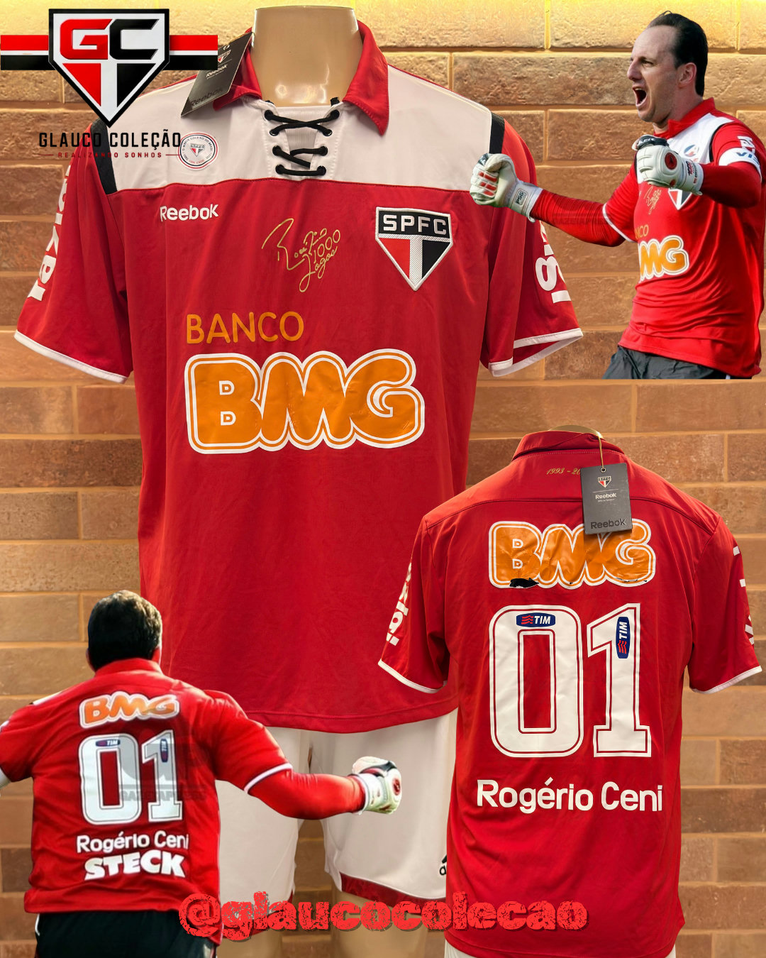 CAMISA SÃO PAULO FC 2011 - 1000 JOGOS -🇾🇪ROGÉRIO CENI🇾🇪  - TAMANHO G -  🏷️NA ETIQUETA🏷️