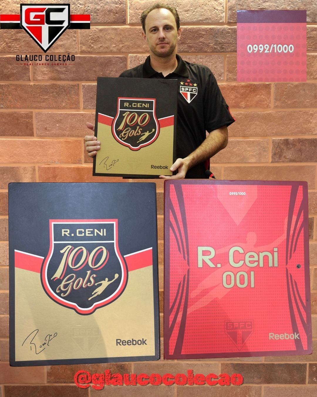 KIT 100 GOLS ROGÉRIO CENI - TAMANHO G - NA ETIQUETA - SÉRIE 992/1000