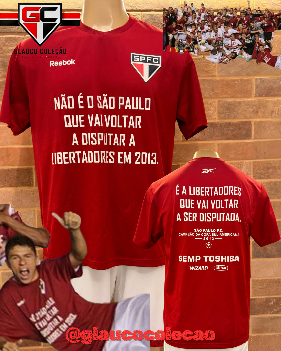 CAMISA SÃO PAULO FC COMEMORATIVA SUL-AMERICANA 2012 -🇾🇪🇾🇪 - TAMANHO G 🏷️EXCELENTE ESTADO🏷️