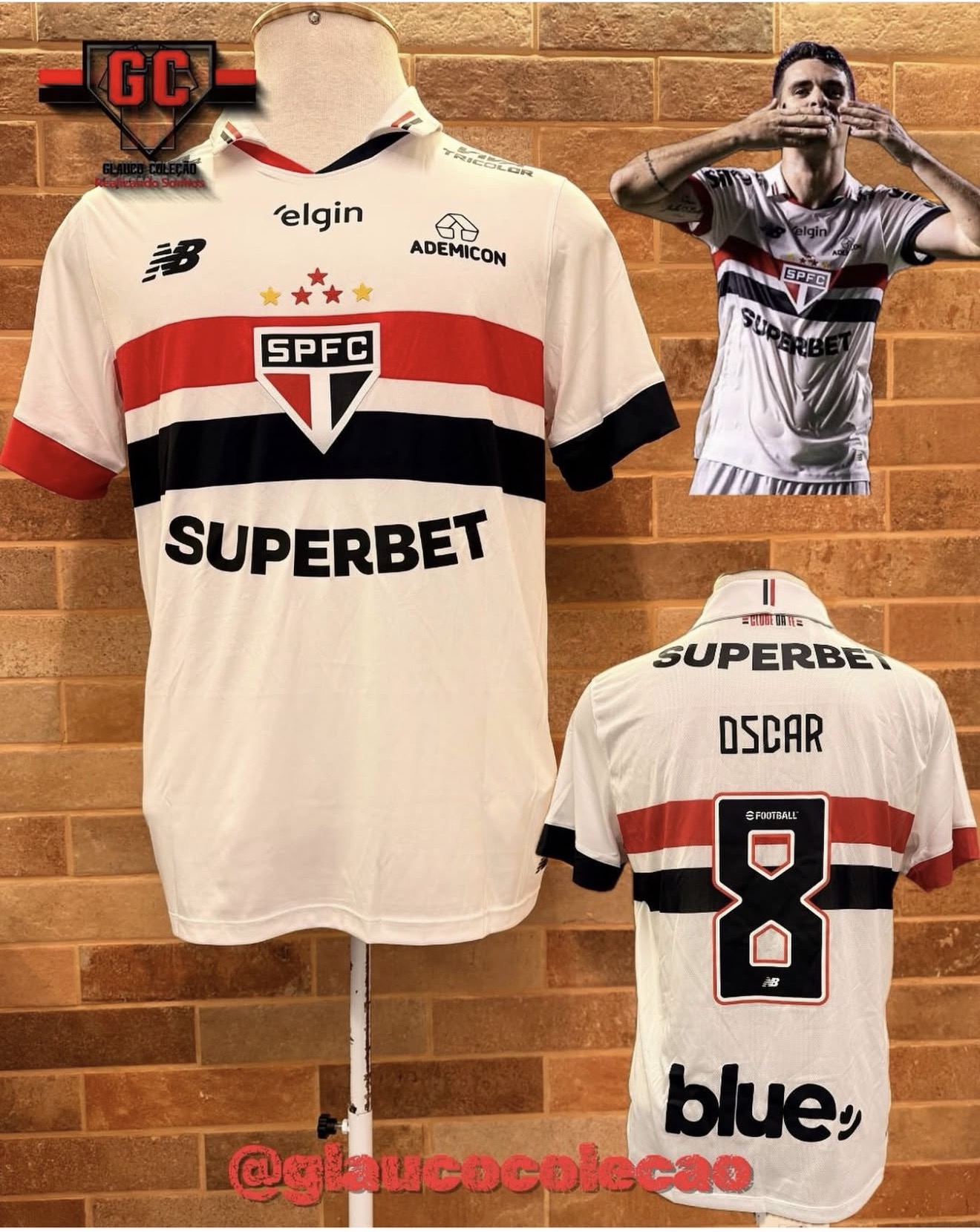 CAMISA SÃO PAULO FC 2025/26 -🇾🇪OSCAR🇾🇪 - TAMANHO G - ⚽️DE JOGO⚽️ 🏷️ÓTIMO ESTADO🏷️
