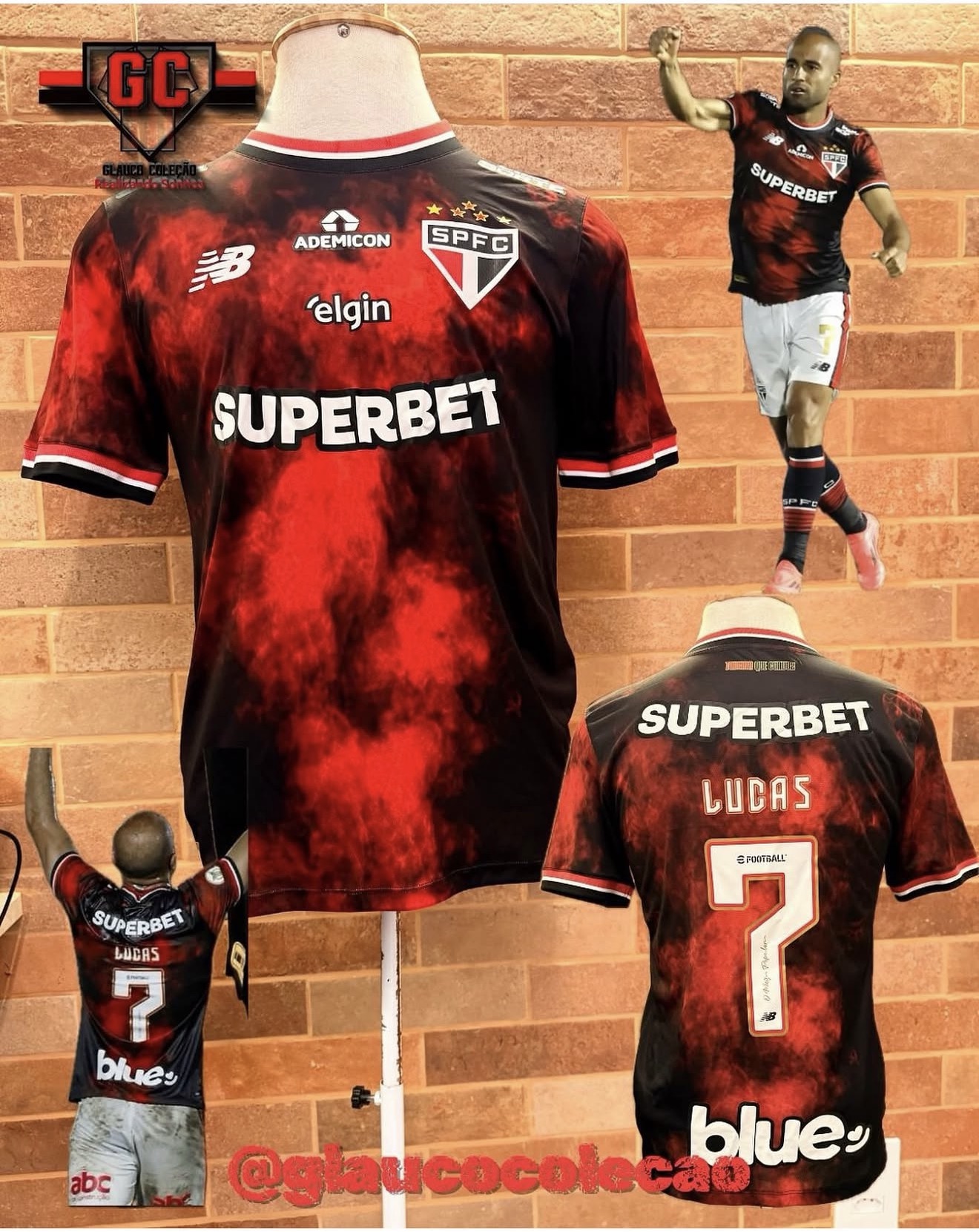 CAMISA SÃO PAULO FC 2024/25 -🇾🇪LUCAS🇾🇪 - TAMANHO M - ⚽️PREPARADA PARA JOGO⚽️ 🏷️ÓTIMO ESTADO🏷️