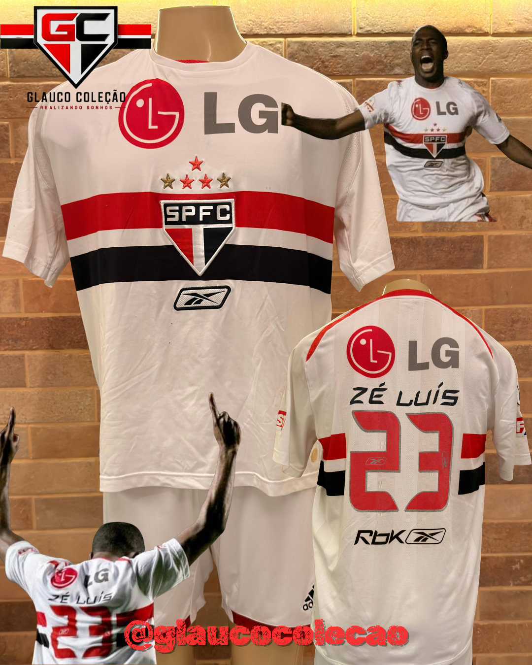 CAMISA SÃO PAULO FC 2008 -🇾🇪ZÉ LUIS🇾🇪 - TAMANHO G - ⚽️DE JOGO⚽️  🏷️BOM ESTADO🏷️